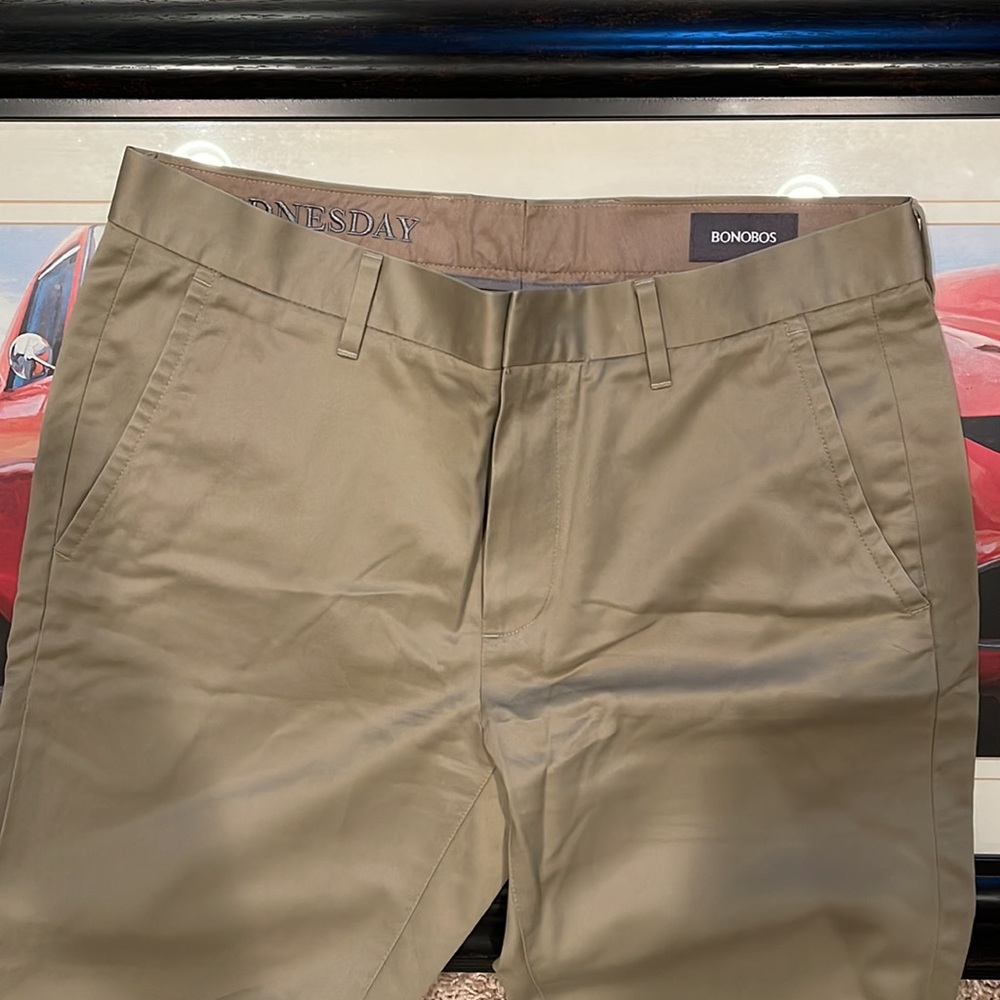 Bonobos Weekday Warrior Wednesday Tan dress chinos Slim Tailored
